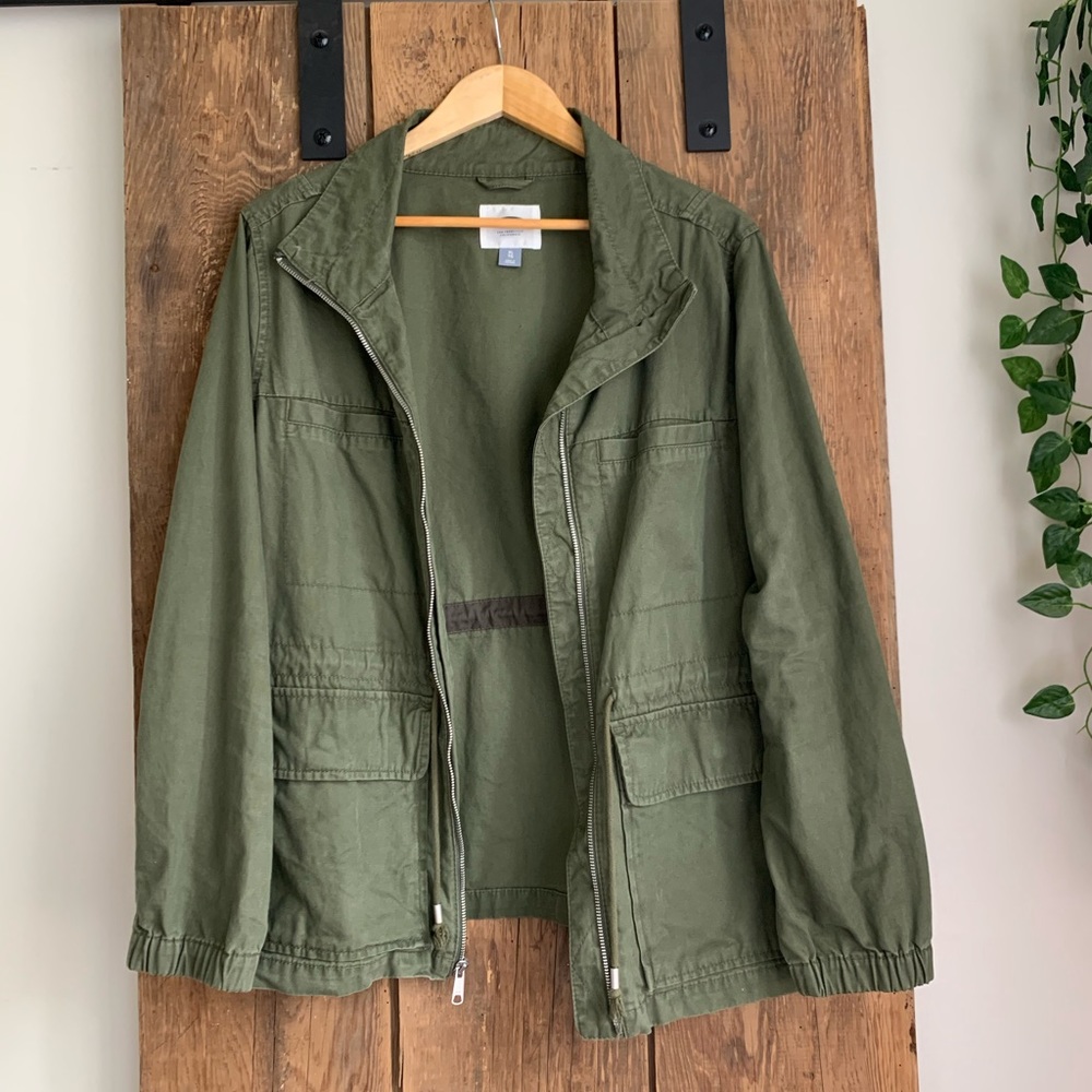 Old Navy army green utility jacket